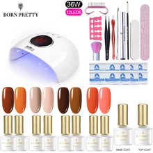 От BORN PRETTY-гель для ногтей комплект 36/45/54 Вт УФ светодиодный светильник маникюр набор 10/9 шт 6 мл комплект гель-лаков для ногтей быстро строительство поли Гель-лак для ногтей, Наборы