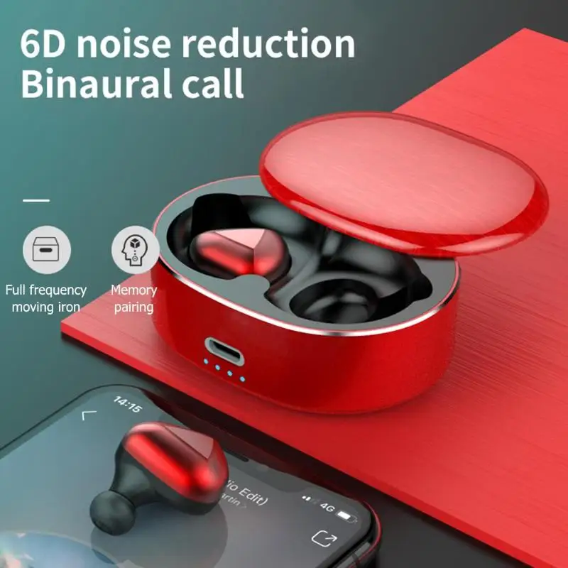 VODOOL T50 TWS Mini Bluetooth наушники стерео HiFi Touch Bluetooth 5,0 беспроводная гарнитура для занятий спортом шумоподавление наушники с микрофоном