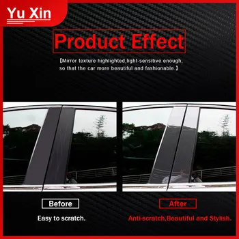 

Carbon Fiber Car Window B-pillars Car Stickers Trim Covers Car Styling For RAV4 Corolla Camry 6/7/8 Exterior Accessories