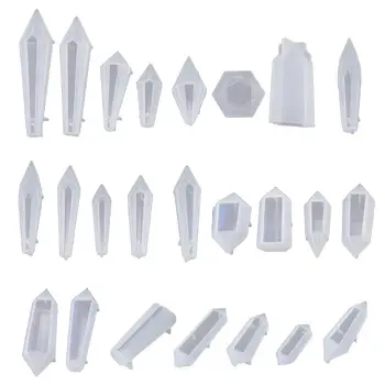 

24 Pcs/Set Crystal Epoxy Resin Mold Pendulum Casting Silicone Mould Handmade DIY Crafts Earring Necklace Pendent Jewelry Making