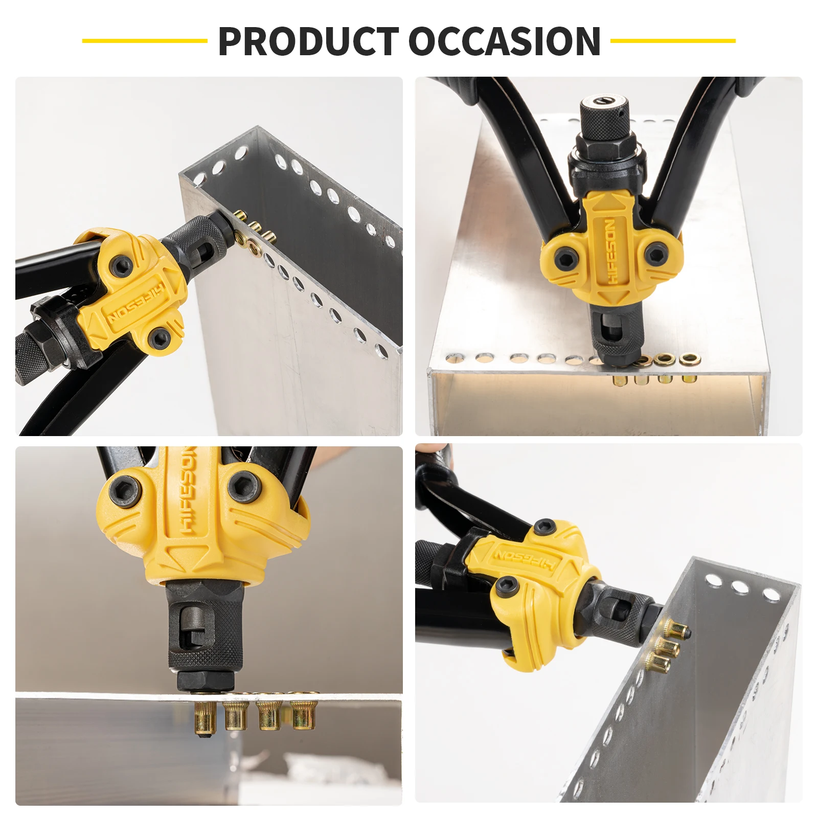 HIFESON Insert Threaded Mandrels Hand Rivet Nut Gun rivet gun rivet nut tool rivet gun set Manual Riveter for Riveting Rivnut Tool M3 M4 M5 M6 M8 M10 M12 Iron Nut