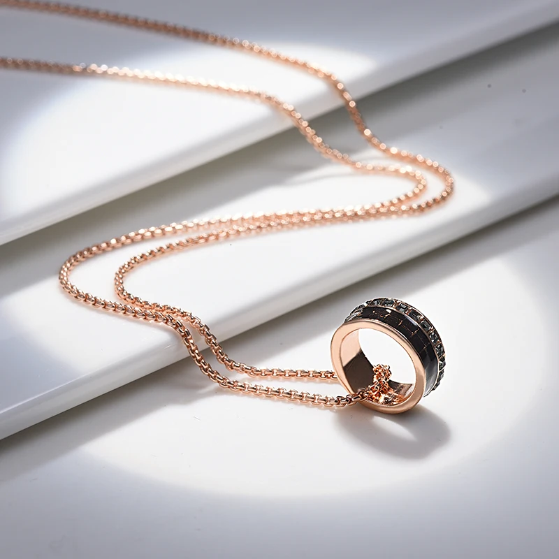 MANDY High Quality Replication Original Simple Geometry Pendant Glass Jewelry Men's Necklace Original Charm