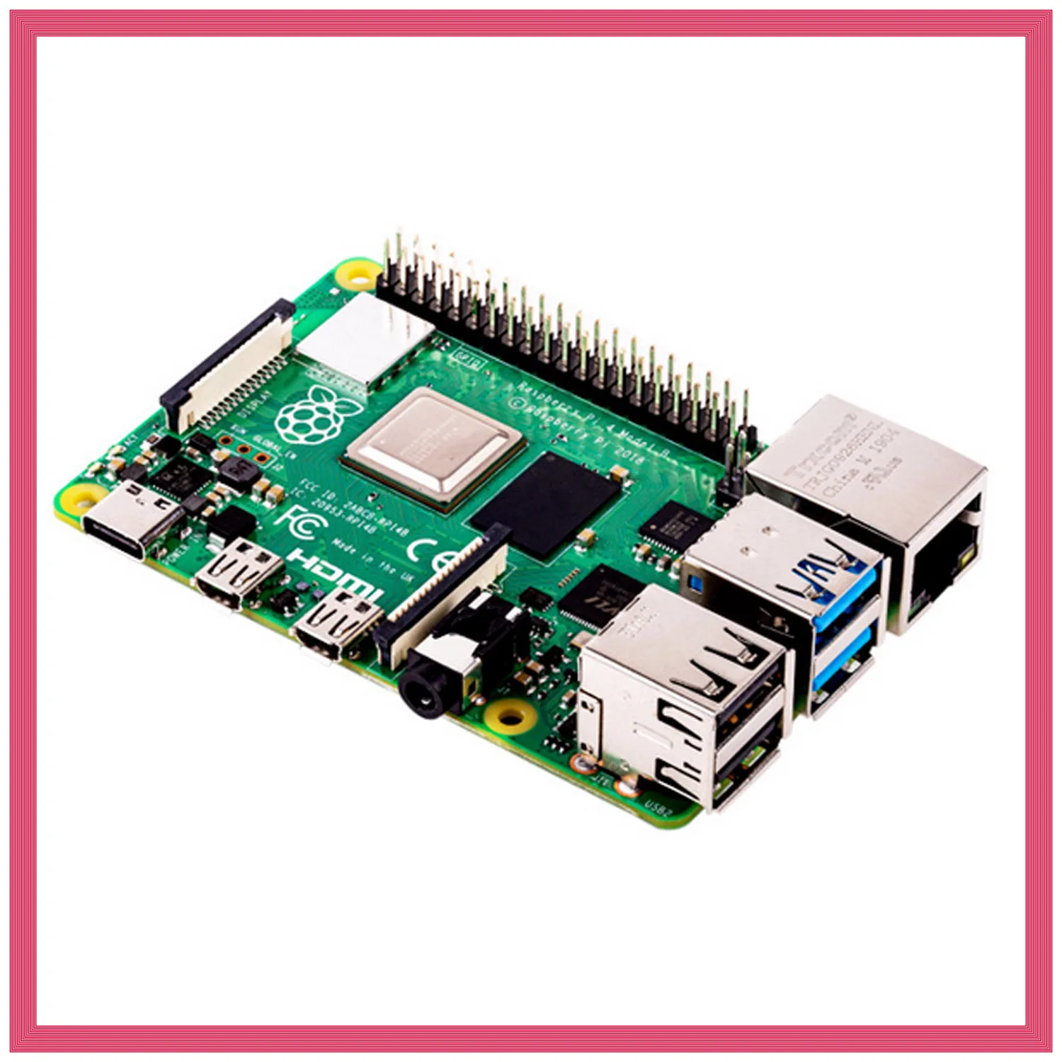 Макетная плата w/Gigabit Ethernet двухдиапазонный Wi-Fi Bluetooth 5,0 4K двойной Дисплей для Raspberry Pi 4 Модель B 4B Linux 2/4G Оперативная память