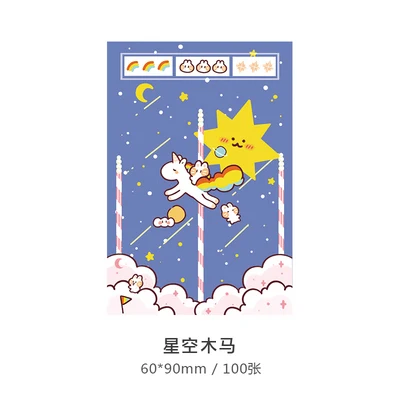 E 100 листов Kawaii Rabbit блокнот для заметок милые канцелярские принадлежности N Times Липкие заметки портативный Блокнот Школьные офисные принадлежности Papeleria - Цвет: E