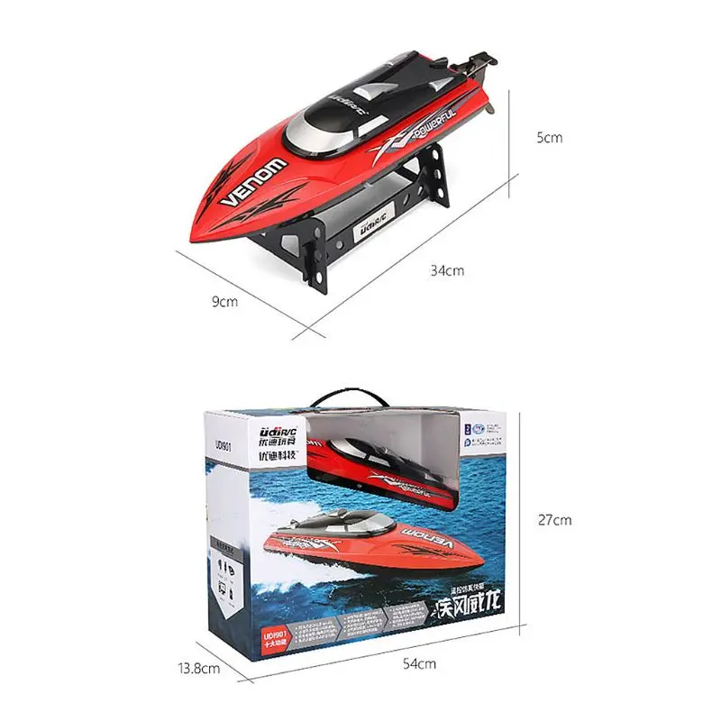 

High Speed RC Boat Remote Control 2.4G 4 CH Racing Remote Control Boats for Children Gift Toys 634F