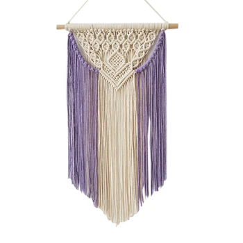 

Macrame Wall Hanging Woven Wall Art Macrame Tapestry Boho Chic Home Decor for Apartment Bedroom Living Room Gallery