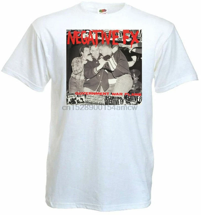Отрицательный FX v1 Футболка белая hardcore punk powerviolence все размеры S-5XL (1) | Мужская