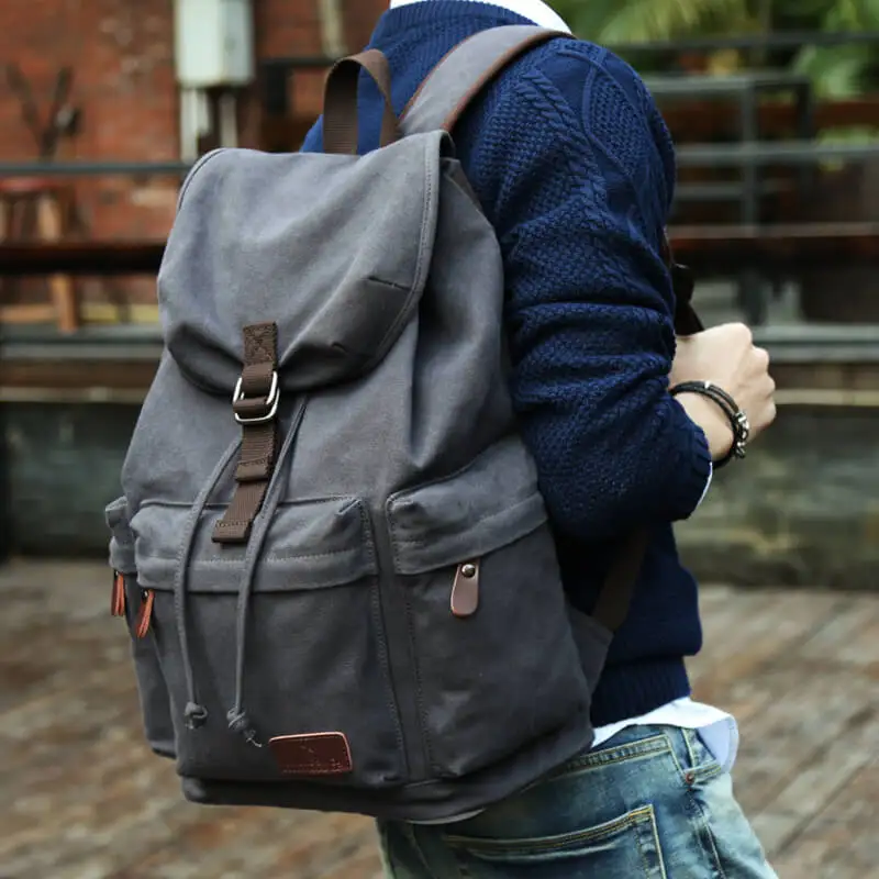 Casual Canvas Men Backpack Retro Vintage  Vintage Style Canvas Men Backpack  - Backpacks - Aliexpress