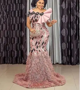 

5Yards/lot New Arrival African Tulle Feather Lace Fabric 2020 High Quality Nigerian Embroidery Net French Laces Fabric