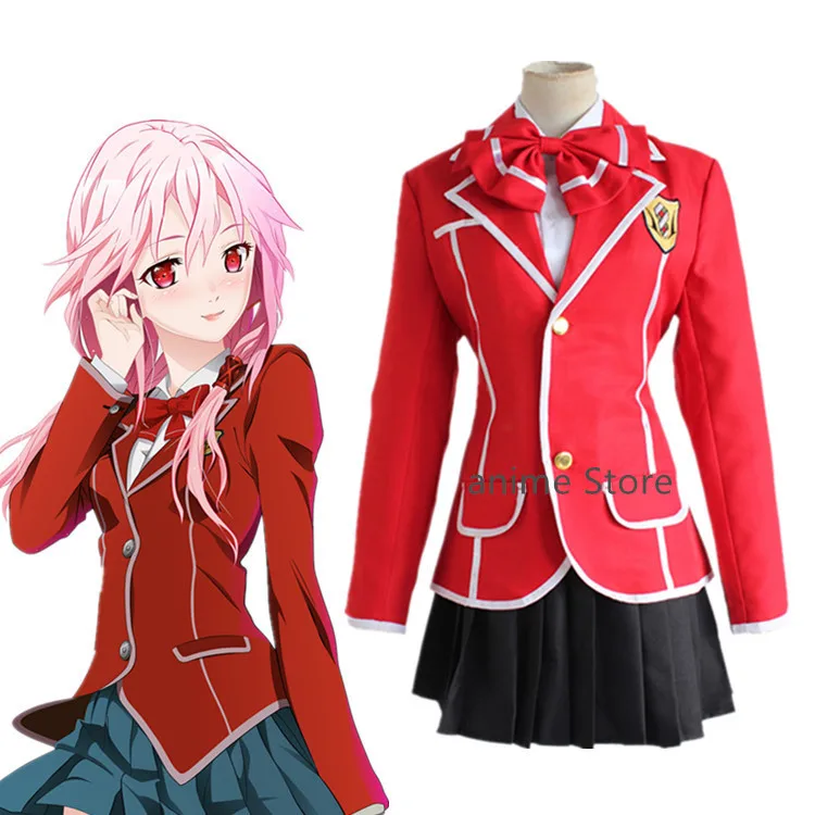 Аниме Guilty Crown косплей костюм полный набор школьная форма