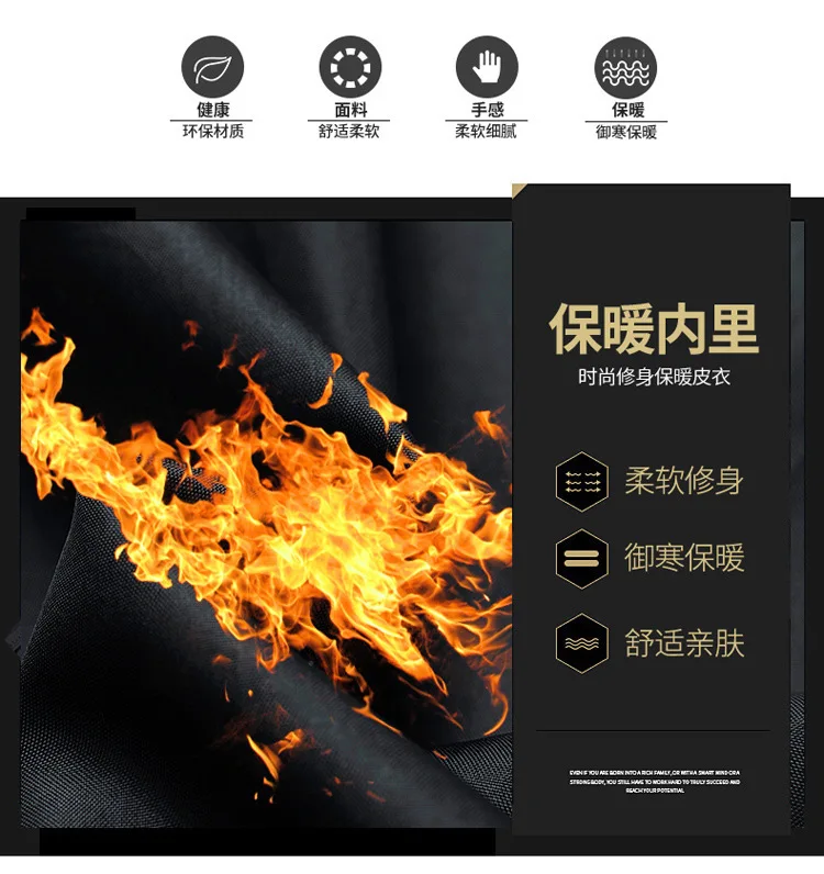 AliExpress мужская одежда осень и зима стиль кожаное пальто мужской корейский стиль стоячий воротник Slim Fit Теплый отложной воротник