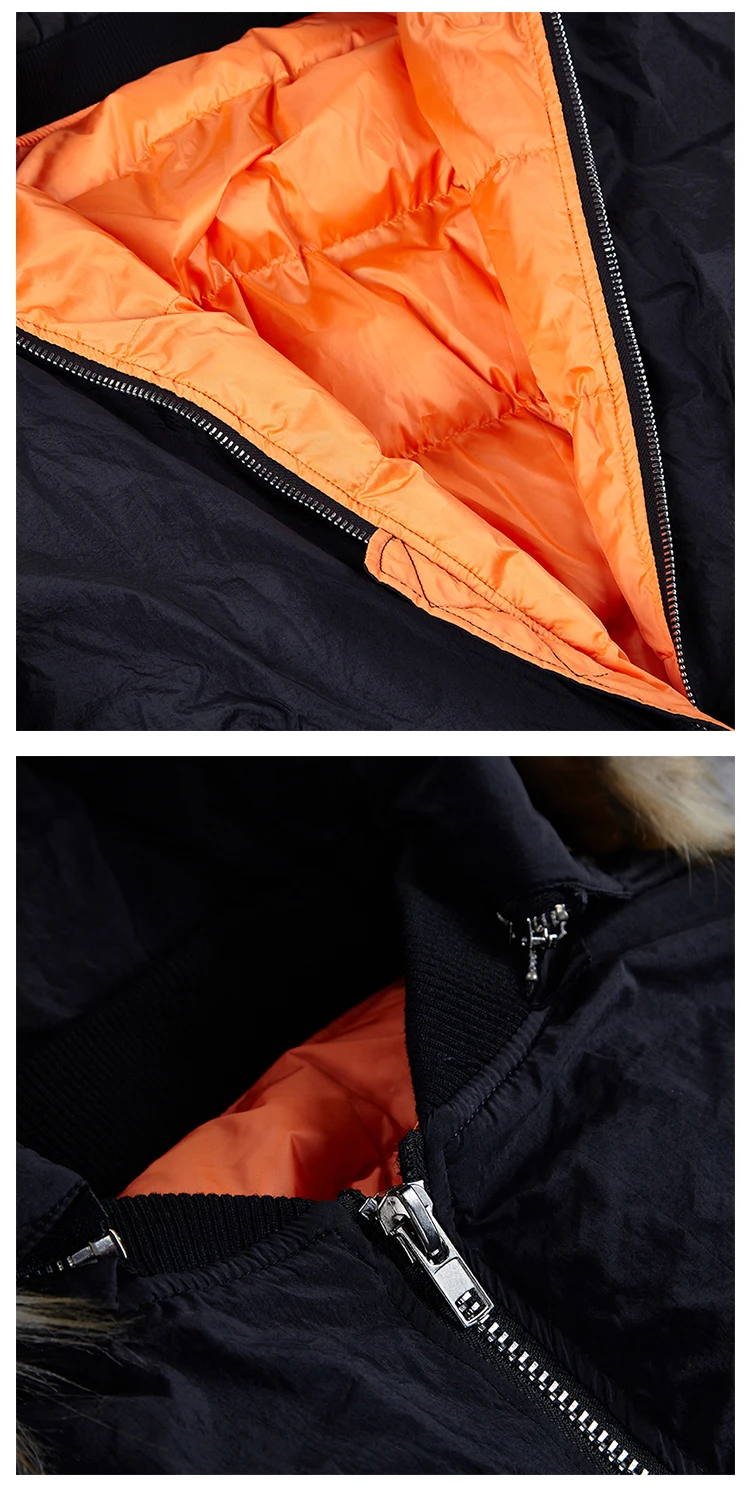 Free to Canada Men Winter Jacket Men Fashion Thick Warm Parkas Fur White Duck Down Coats Casual Man Waterproof Down J