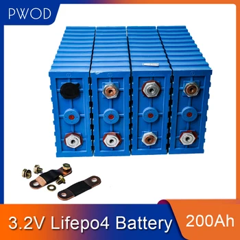 

PWOD 16PCS CALB 3.2V 200ah LiFePO4 Rechargeable Battery 200AH 24V Lithium iron phosphate packs solar batteries EU US TAX FREE