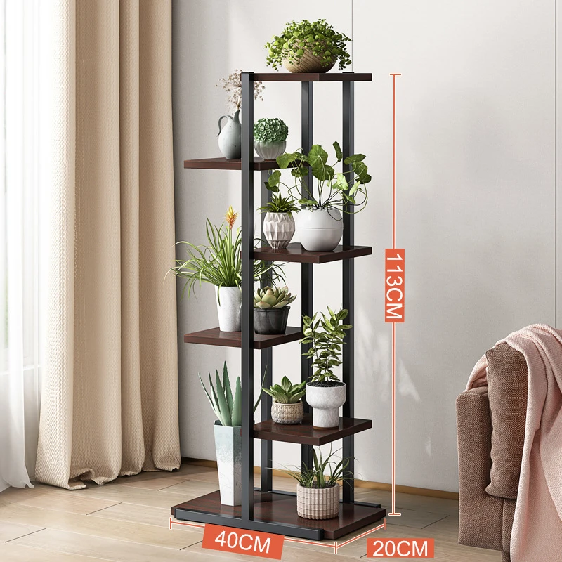 Six-layer Plant Stand Iron Flower Pot Holder Shelves Planter Rack Storage Organizer Display for Indoor Garden Balcony