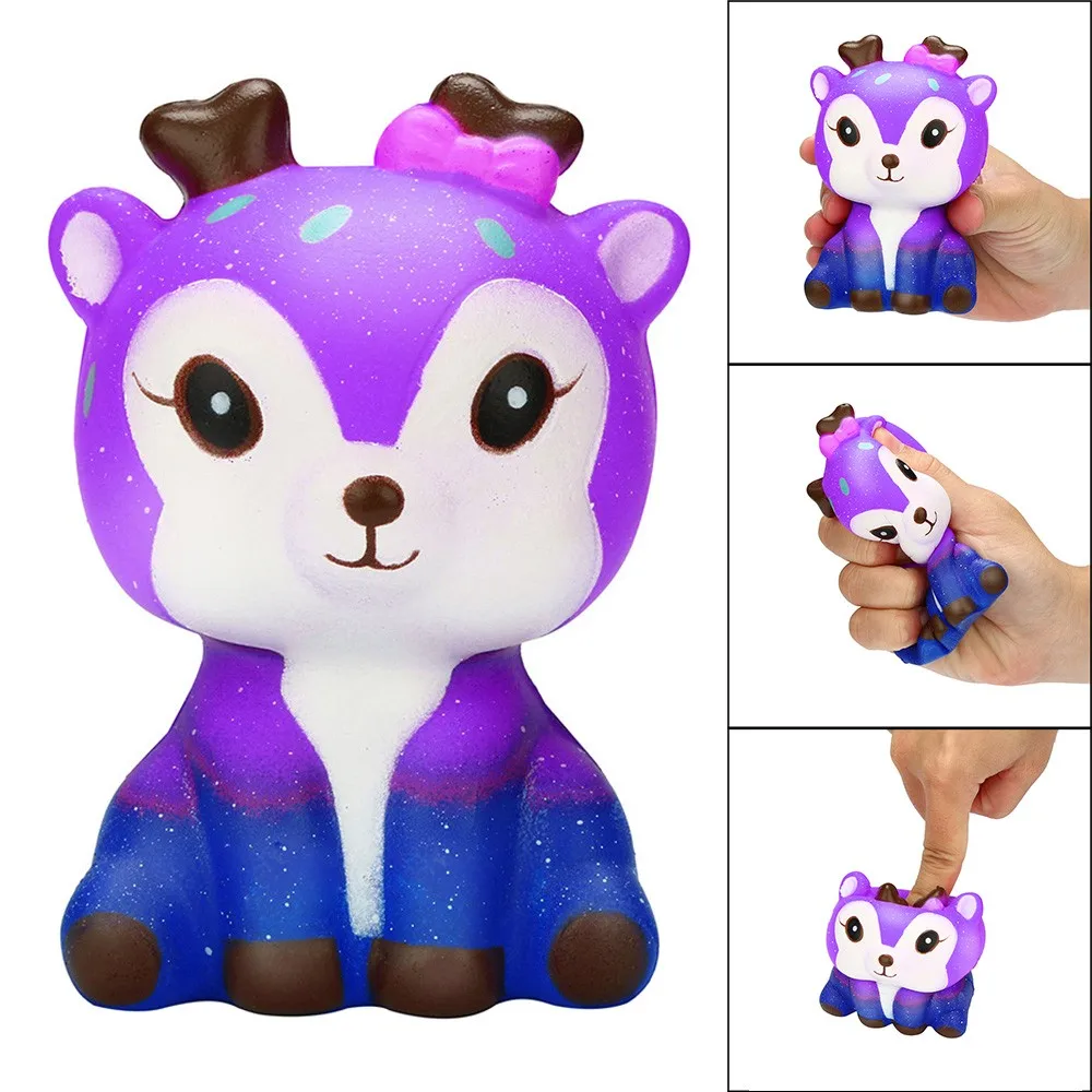 Сжимаемые игрушки Jumbo Kawaii Galaxy Единорог Мягкий торт панда хлеб Сжимаемый крем