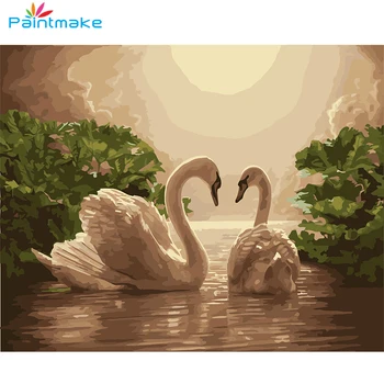 

Paintmake DIY Paint By Numbers For Kids Adult Digital Oil Painting On Canvas Swan For Home Wall Art Decorative painting