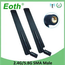 5 шт. 2,4 ГГц 5,8 ГГц 5G антенна SMA male 8dBi wifi антенна двухдиапазонная всенаправленная WI FI антенна беспроводная антенна маршрутизатор
