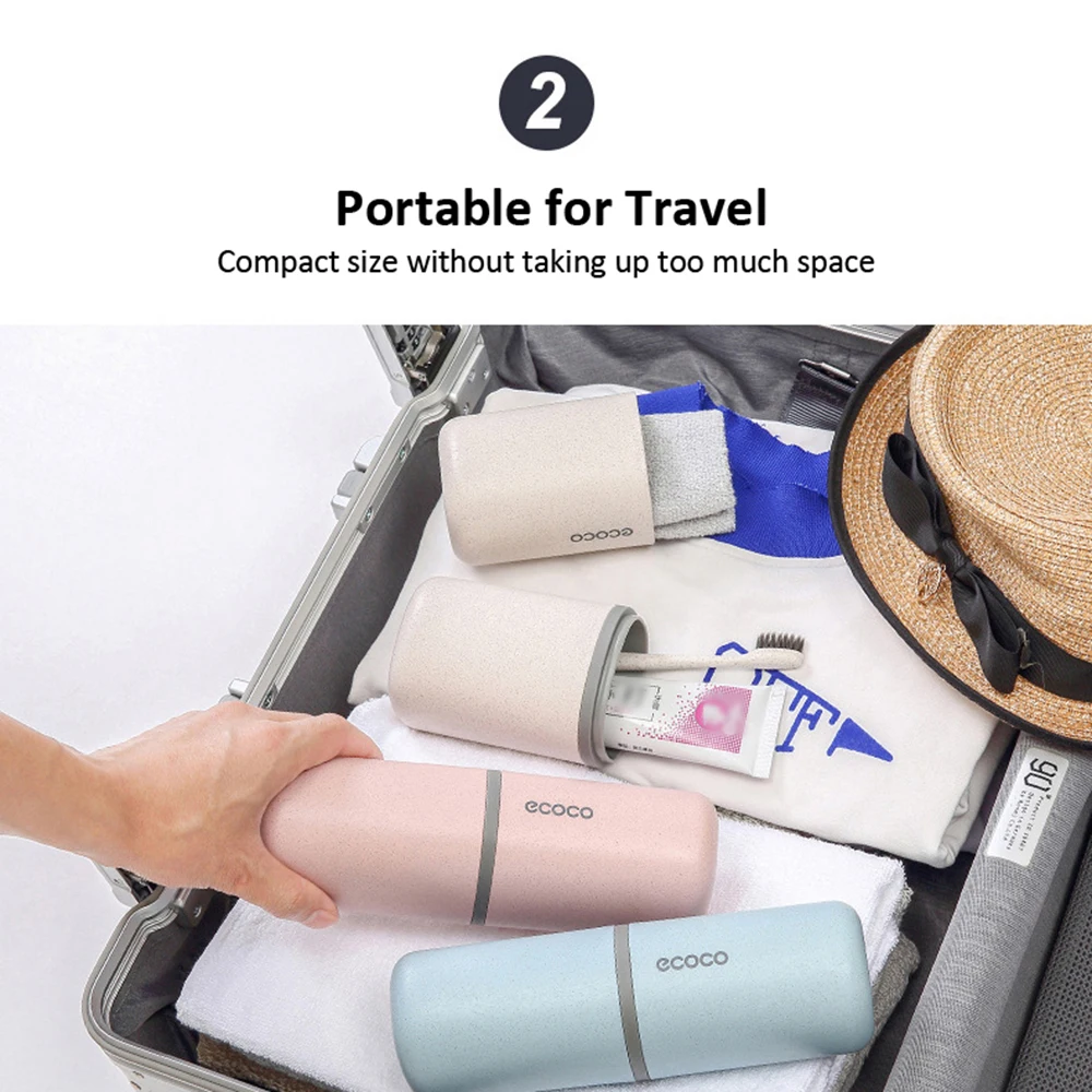 Toothbrush Case Portable Toothbrush Toothpaste Holder Travel Toothbrush Wash Cup Case Holder Storage Box Container