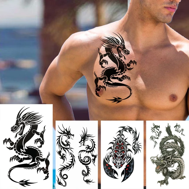 Top 140 + Dragon temporary tattoos