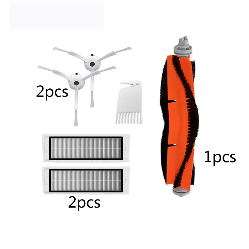 Набор-основная щетка роликовый фильтр пылесборник бак для воды для xiaomi вакуум 2 roborock S50 S51 S6 xiaomi mi Запчасти для робота-пылесоса - Цвет: 003