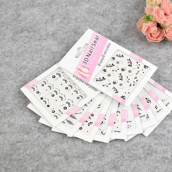 

30pcs / set of mixed 3D cartoon nail decals creative beautiful mini decorative nail stickers DIY jewelry sticker supplies