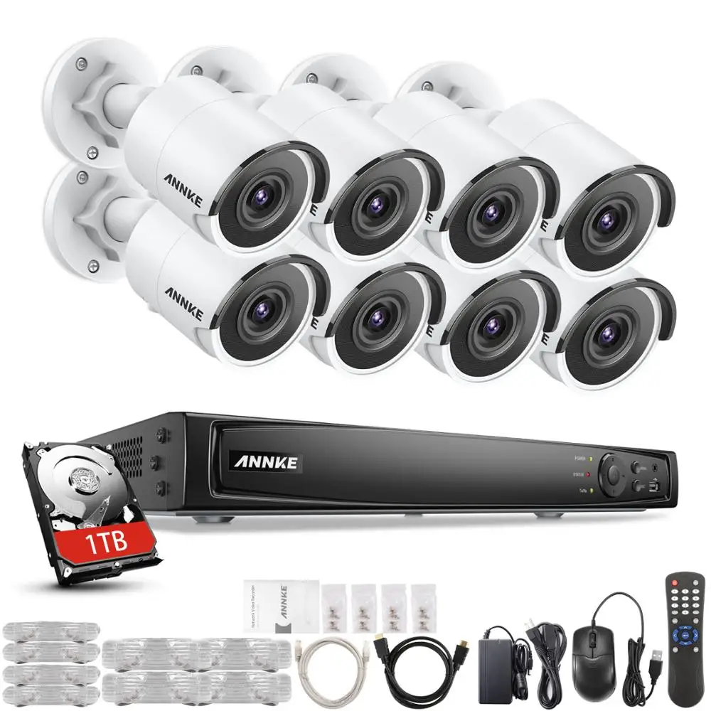 ANNKE 16CH 4K Ultra HD POE Netzwerk Video Security System 8MP H.265 NVR Mit 8 stücke 8MP EXIR Nacht vision IP67 Kugel IP Kamera ANNKE 16CH 4K Ultra HD POE Netzwerk Video Security System 8MP H.265 NVR Mit 8 stücke 8MP EXIR Nacht vision IP67 Kugel IP Kamera