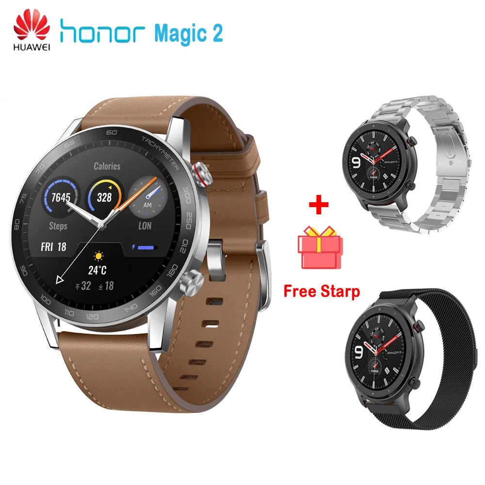 [В наличии] Оригинальные часы Honor Magicwatch 2 46 мм GPS Смарт 1 39 дюймов дисплей 5ATM