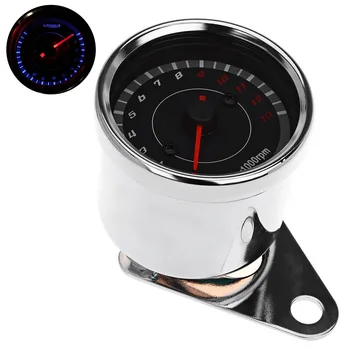 

12V Universal Mini Indicator Accessory Motorcycle Pointer Autocycle Gauge Meter Shift Retro Electronic Speedometer LED Backlight