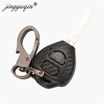Keyforkess per Toyota Camry Corolla Avalon Venza Hilux Vitz Rav4 Fob Case 2/4 pulsante in fibra di carbonio copertura chiave a distanza per auto in plastica - Jingyuqin per Toyota Camry Corolla Avalon Venza Hilux Vitz Rav4 Fob Case 2 4 pulsante