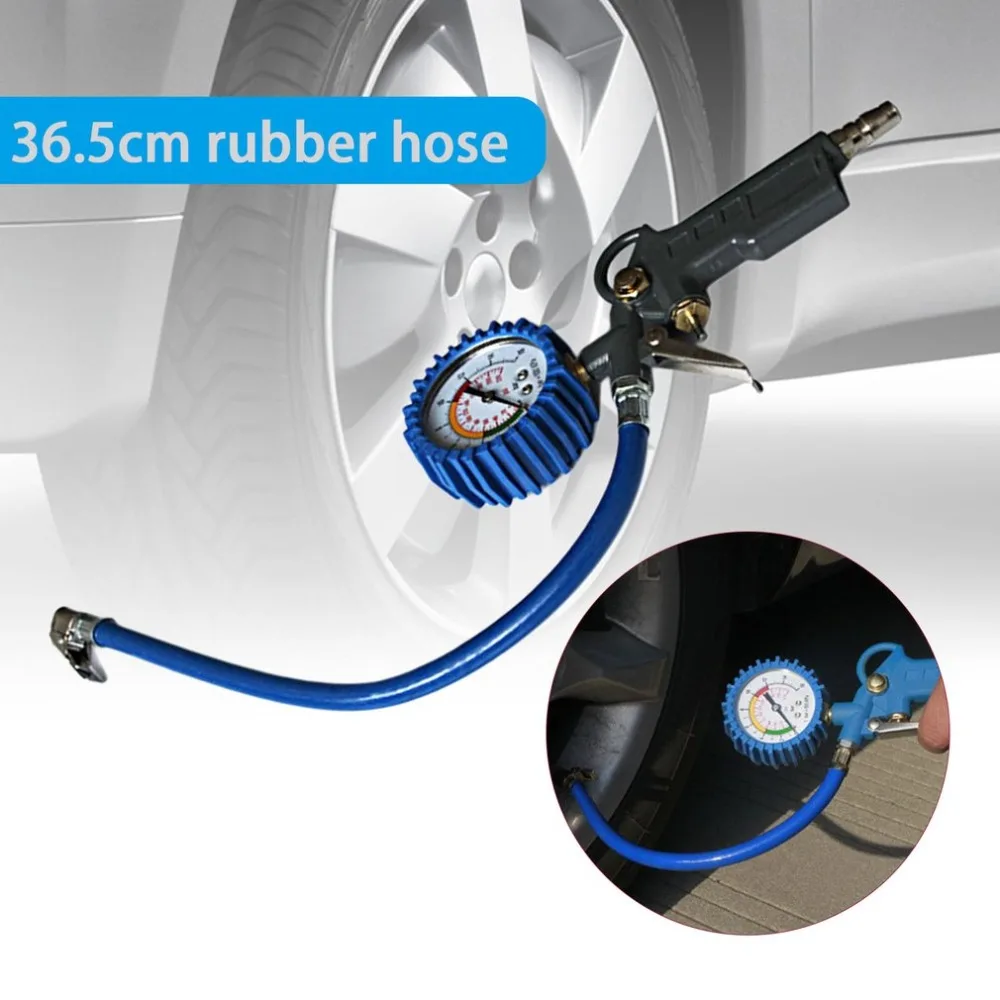 

Multi-functional Car Truck Air Tire Pressure Inflator Gauge Dial Meter Vehicle Tester Tyre Inflation Gun Monitoring Tool