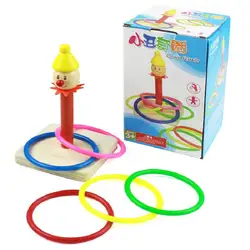 Родитель и ребенок спортивные игры Реквизит кольцо с маской шута детские развивающие пятицветные игрушки кольца Дженга