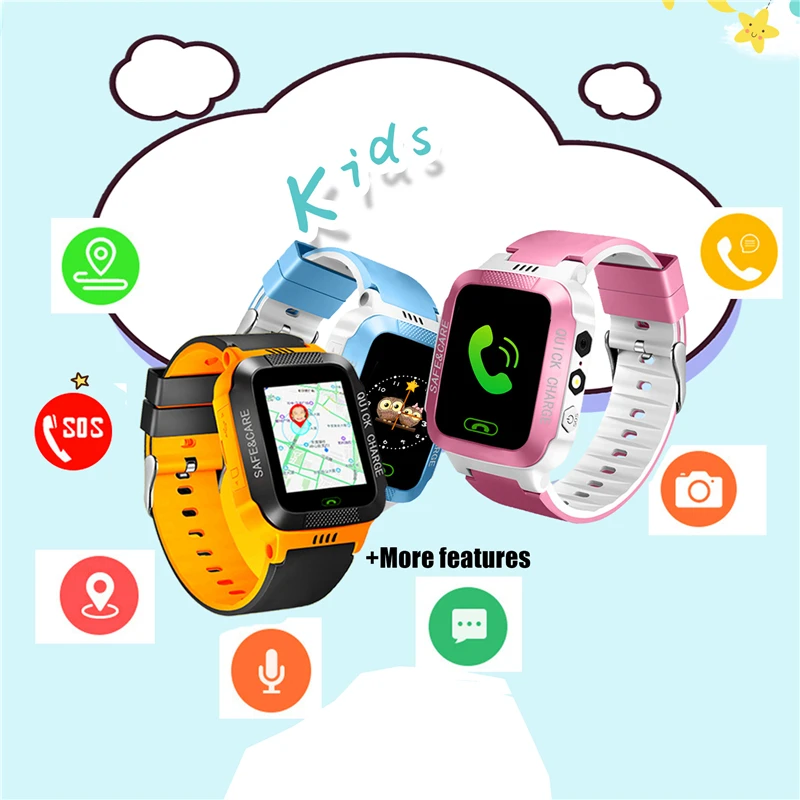 Online Reloj inteligente niños pantalla táctil Cámara posicionamiento para los relojes de los Niños SOS llamada ubicación Anti Pérdida recordatorio bebé reloj reloj