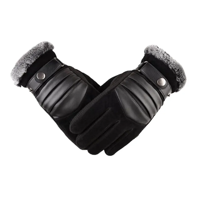 Новое поступление, Зимние перчатки для мужчин, сенсорный экран, ветрозащитные непромокаемые перчатки на ощупь, утолщенные теплые одноцветные перчатки O7