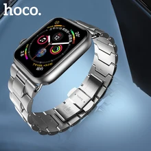 HOCO ремешок из нержавеющей стали для Apple Watch ремешок 40 мм 44 мм Металлические звенья Браслет Смарт-часы ремешок для i Watch серии 4 3 2 1