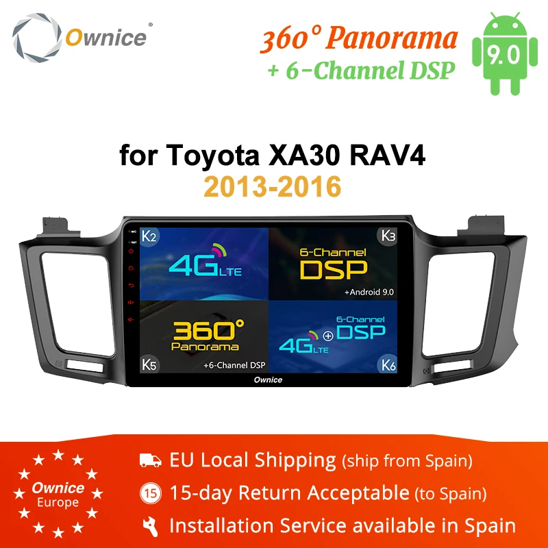 Ownice k3 k5 k6 Android 9 0 Octa Core Для Toyota RAV4 2013 2015 2016 автомобильный DVD плеер навигация GPS радио