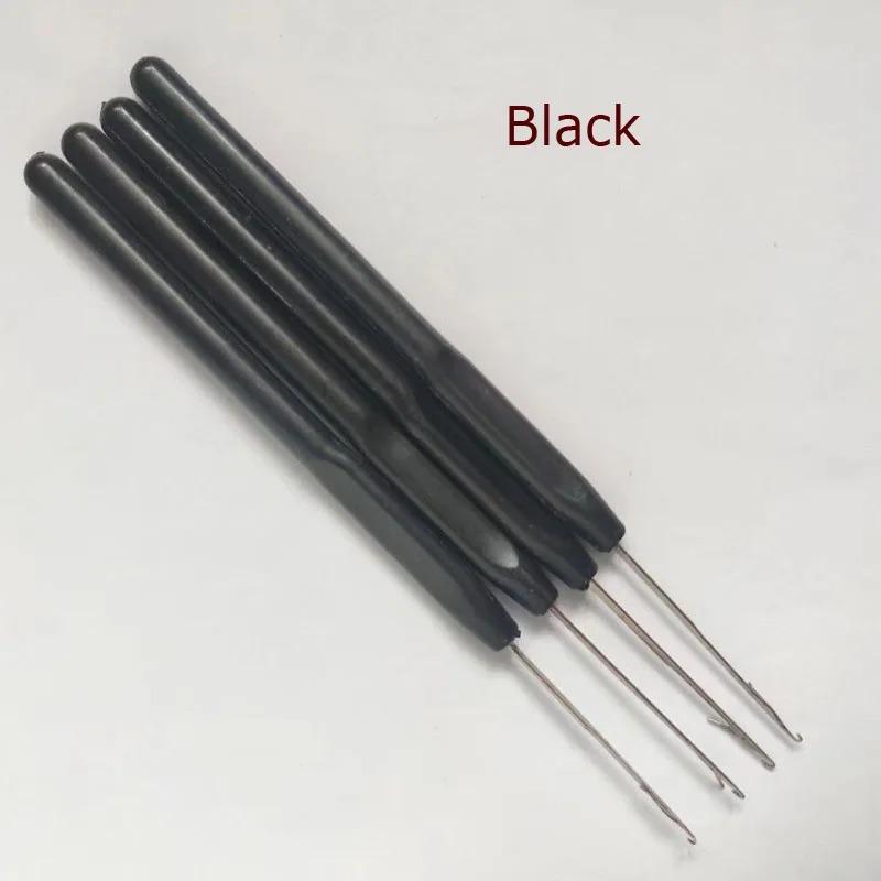 5 PCS Plastic Handle Hook Needle Loop Pulling Needle Hair Extension Tools for Micro Ring Hair Extension