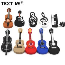 TEXT ME мультфильм usb 2,0 музыкальный инструмент пианино гитара Примечание скрипка 64 Гб USB флеш-накопитель 4 ГБ 8 ГБ 16 ГБ 32 ГБ U диск