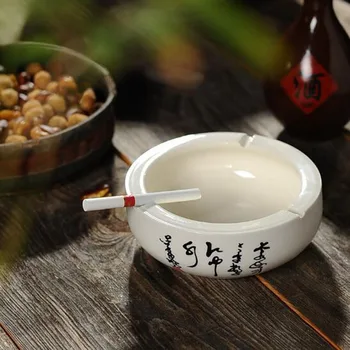 

Cigars Ash Tray Household Living Room Cigarette Ashtrays Holder Smoking Accessory Ceramic Ashtray Fashion Retro Ash Tray
