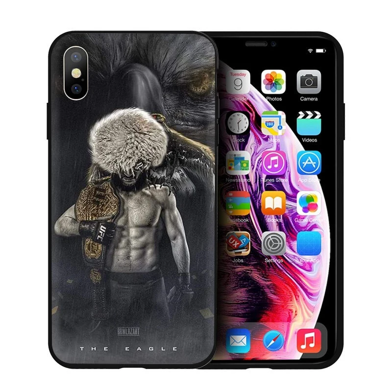 EWAU Хабиб нурмагомедов UFC силиконовый телефон чехол для iPhone 5 5S SE 6 6s 7 8 plus X XR XS 11 Pro Max - Цвет: B6