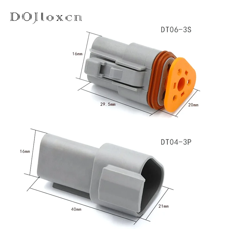selado automotivo, conector DT com terminais, 1
