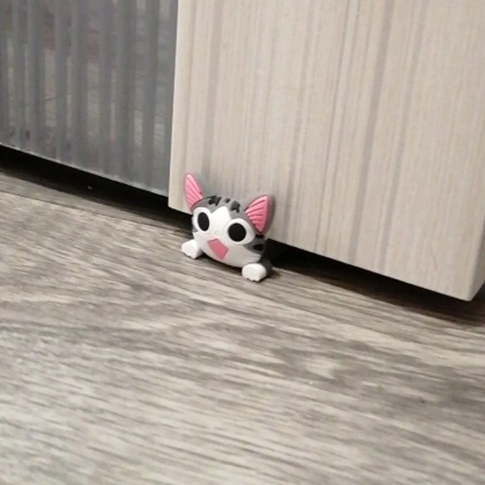 Baby Safety Protector Cute Cartoon Silicone Figure Door Stopper Wedge Door Jam Catcher Block Guard Home Stop