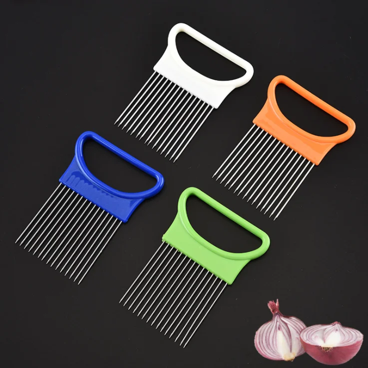 New Kitchen Gadgets Onion Slicer Tomato Vegetables Safe Fork vegetables Slicing Cutting Tools | Дом и сад