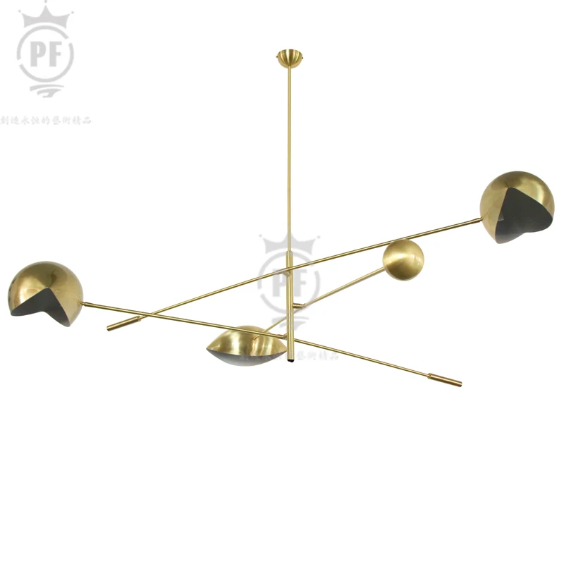 

Креативная винтажная Люстра для гостиной люстра в форме морской раковины, люстра из меди для равновесия, освещение для зала ресторана, отеля, выставки