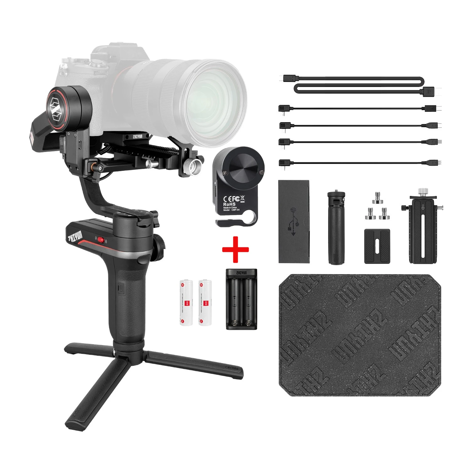 add CMF-04 Zhiyun Weebill S 3-осевой ручной шарнирный стабилизатор для камеры GoPro для DSLR и беззеркальных Камера для sony цифрового фотоаппарата Panasonic LUMIX цифровой зеркальной камеры Nikon Canon - Комплект: add CMF-04