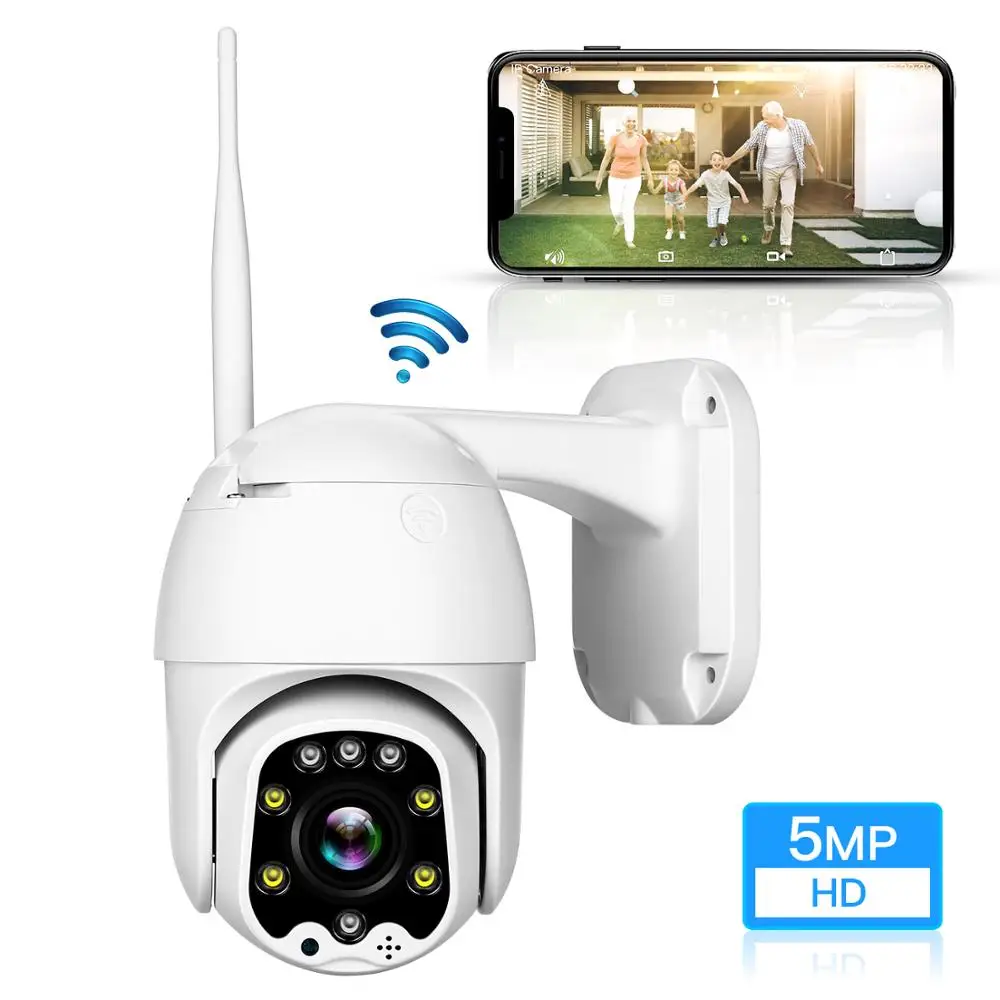Внешняя PTZ-камера 5 Мп HD 1080P скоростная купольная камера видеонаблюдения с зумом