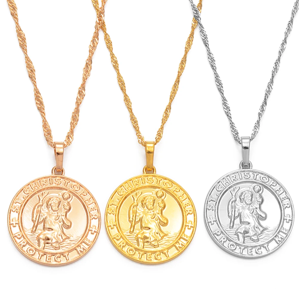 Anniyo St Christopher Protect Me Kalung 