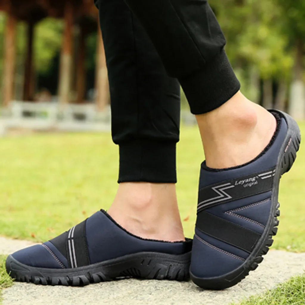 Large Size Couple Slippers Warm Cotton Winter Slippers Flat With Non-Slip Autumn Slippers Casual Sneakers For Man erkek ayakkabi