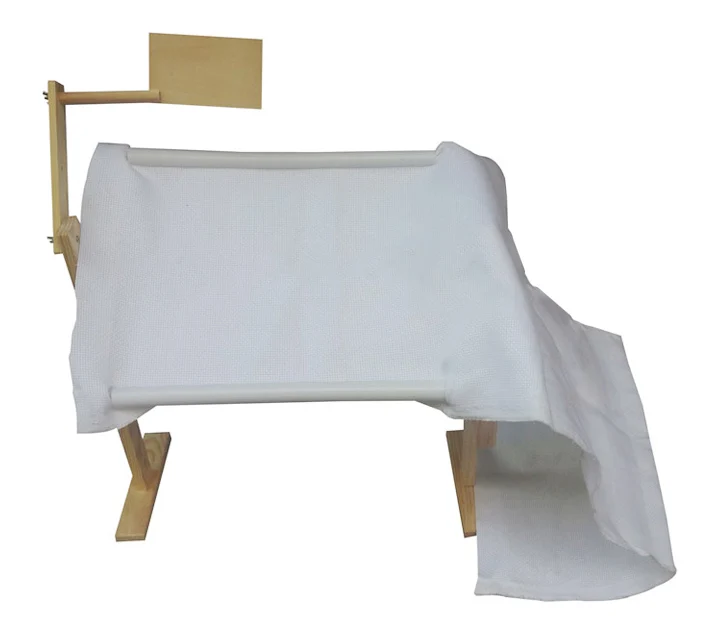 Tanie Regulowany solidny drewniany krzyż Stitch Rack drewniany stojak pulpit ścieg haft rama chińskie narzędzia do haftu krzyżykowego akcesoria