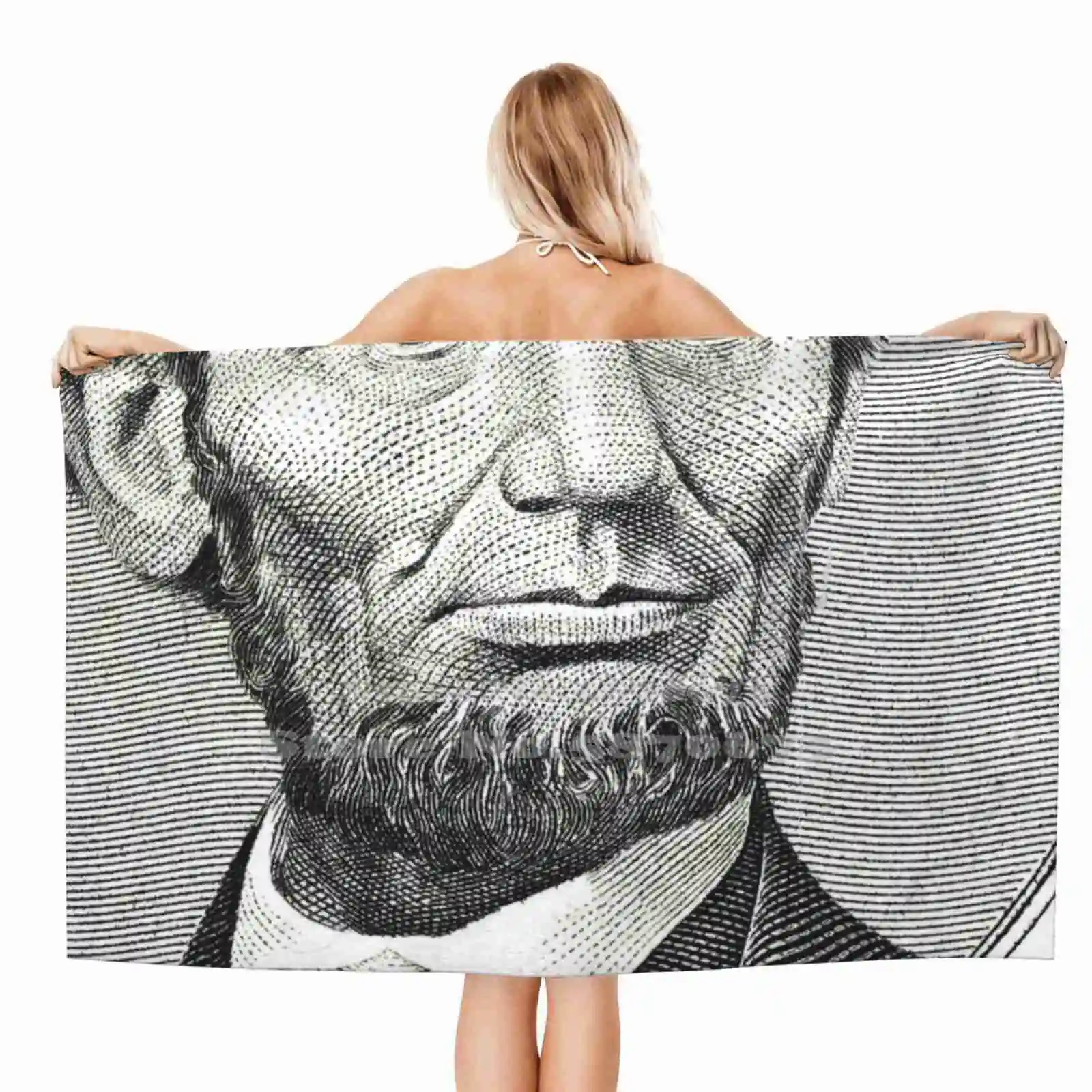 Asciugamano Morbido Abraham Lincoln Telo Mare Sportivo Ad Alta Quanlity Abraham Lincoln President 16Th President