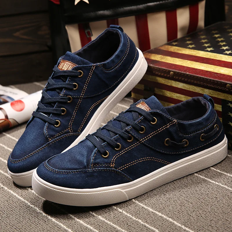Men Denim Canvas Shoes Breathable Mens 